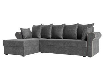 Угловой диван с оттоманкой Рейн, Серый/Бежевый (рогожка) в Сарапуле