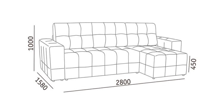 Угловой диван с оттоманкой Реал ДУ в Сарапуле - изображение 5