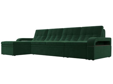 Угловой диван Лига-035 Лонг, Зеленый (Велюр) в Сарапуле