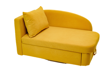 Мягкий диван левый Тедди желтый в Сарапуле