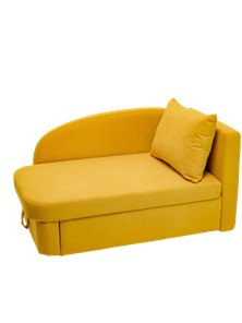 Мягкий диван правый Тедди желтый в Сарапуле