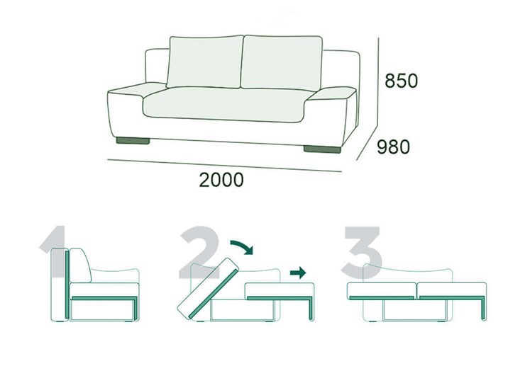 Прямой диван Бостон 3 БД в Глазове - изображение 14