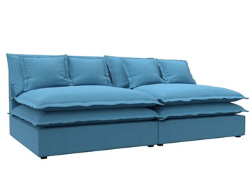 Прямой диван Лига-040, Амур голубой (рогожка) в Сарапуле