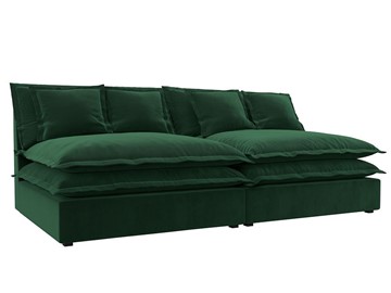 Прямой диван Лига-040, Зеленый (Велюр) в Сарапуле