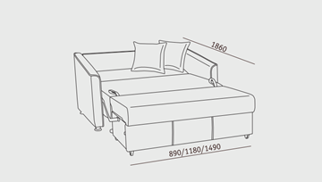 Прямой диван Милан 3 (150) в Сарапуле - предосмотр 3