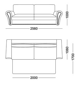 Прямой диван Виктория 2 подушки в Ижевске - предосмотр 5