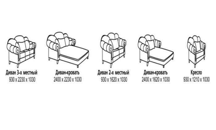 Малый диван Лувр, МД2 в Глазове - изображение 3