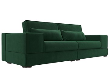 Прямой диван Лига-037, Зеленый (велюр) в Глазове