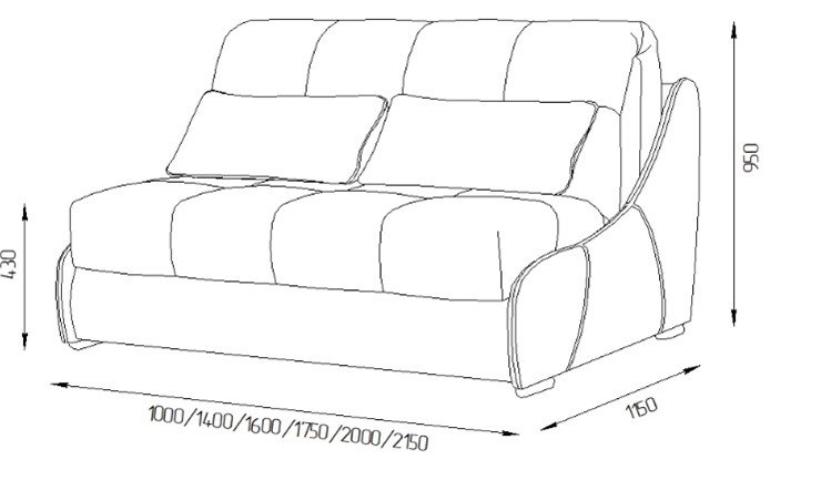 Прямой диван Токио 190 (НПБ) в Глазове - изображение 2