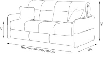 Прямой диван Токио 2 130 (ППУ) в Сарапуле - предосмотр 7