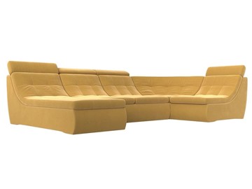 Модульный раскладной диван Холидей люкс, Желтый (микровельвет) в Сарапуле