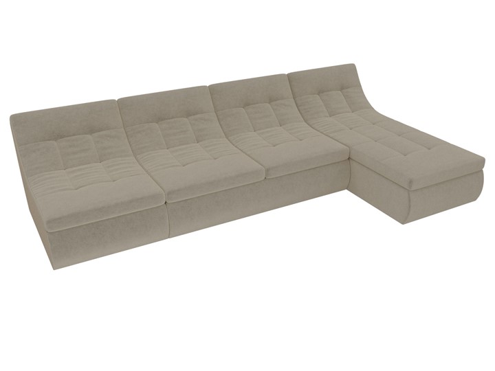Модульный раскладной диван Холидей, Бежевый (микровельвет) в Глазове - изображение 4