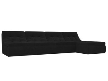 Модульный раскладной диван Холидей, Черный (велюр) в Глазове