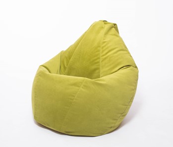 Кресло-мешок Груша малое, велюр однотон, травянное в Глазове - предосмотр