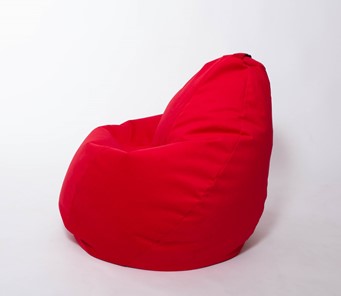 Кресло-мешок Груша большое, велюр однотон, красное в Сарапуле - предосмотр 1
