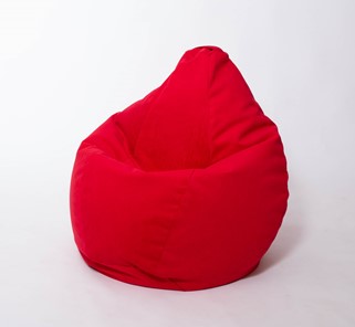 Кресло-мешок Груша большое, велюр однотон, красное в Ижевске