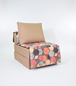 Бескаркасное кресло-кровать Харви, песочный-геометрия браун в Глазове