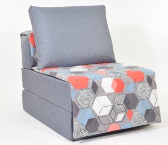 Бескаркасное кресло-кровать Харви, серый - геометрия в Глазове