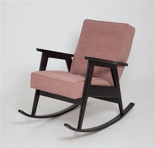 Кресло-качалка Ретро (венге / RS 12 - розовый) в Сарапуле