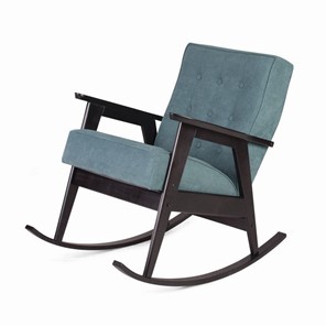 Кресло-качалка Ретро (венге / RS 29 - бирюзовый) в Сарапуле