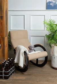 Кресло-качалка в гостиную Корсика, ткань Amigo Beige 34-Т-AB в Сарапуле - предосмотр 8