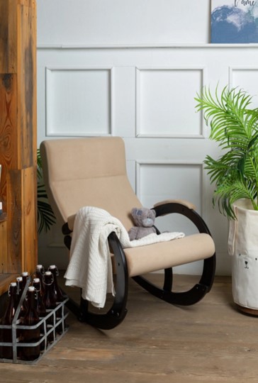 Кресло-качалка в гостиную Корсика, ткань Amigo Beige 34-Т-AB в Сарапуле - изображение 8