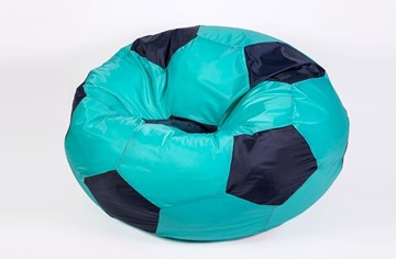 Кресло-мешок Мяч большой, бирюзово-черный в Сарапуле