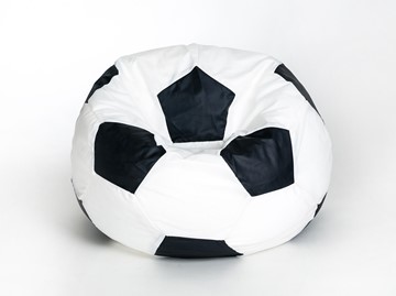 Кресло-мешок Мяч малый, бело-черный в Воткинске