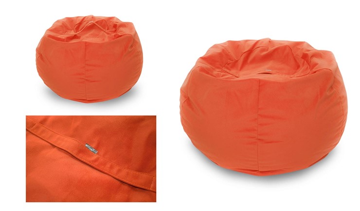 Кресло-мешок Орбита, велюр, оранжевый в Сарапуле - изображение 2