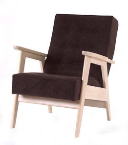 Кресло Ретро (беленый дуб / RS 32 - коричневый) в Сарапуле
