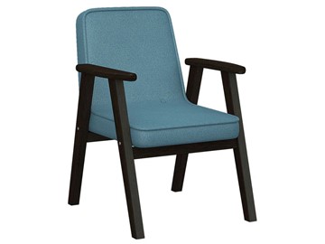 Кресло Ретро ткань голубой, каркас венге в Сарапуле