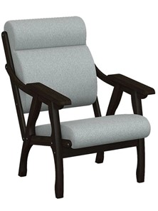 Кресло Вега 10 ткань серый, каркас венге в Ижевске