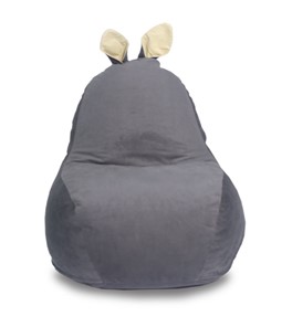 Кресло-мешок Зайка (короткие уши), тёмно-серый в Глазове