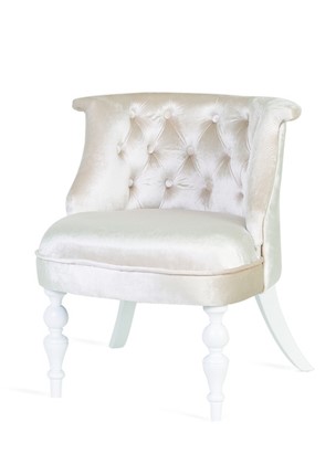 Кресло Бархат (бархат №30/белая эмаль) в Сарапуле - изображение