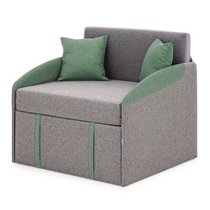 Кресло-кровать Polto серо-коричневый/шалфей (рогожка) в Сарапуле