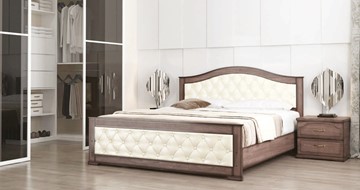 Кровать двуспальная СВ-Стиль Стиль 3, 160х200, кожзам, с основанием в Сарапуле