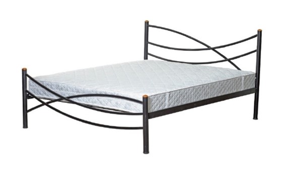 Кровать 2-спальная Волна, 160х190, черная в Сарапуле - изображение
