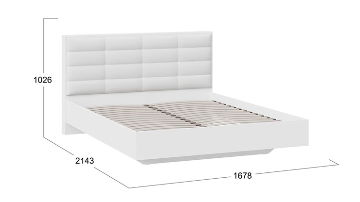 Кровать 2-спальная Агата тип 1 (Белый) в Сарапуле - изображение 2