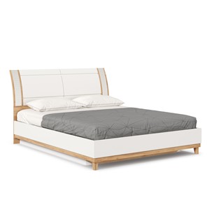 Двуспальная кровать Бари 1600 с подъёмным механизмом Дуб Золотой/Белый ЛД 698.220 в Сарапуле