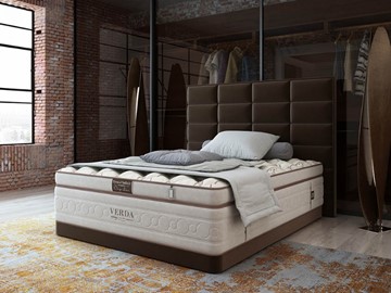 Кровать спальная Chocolate Compact/Basement 180х200, Микровелюр (Manhattan Лесной каштан) в Ижевске