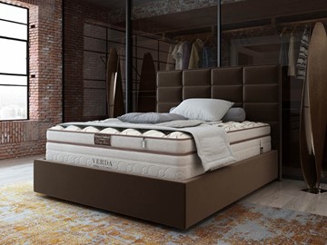 Кровать двуспальная Chocolate Compact/Island M 160х200, Микровелюр (Manhattan Лесной каштан) в Сарапуле