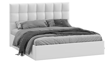 2-спальная кровать Эмбер тип 1 (Экокожа белая) в Глазове