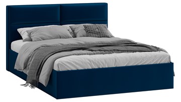 Кровать двуспальная Глосс Тип 1 (Велюр Confetti Blue) в Глазове