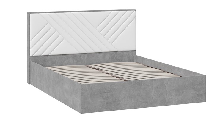 Кровать спальная Хилтон Тип 1 (Ателье светлый/Белый) в Сарапуле - изображение 1