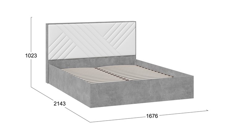 Кровать спальная Хилтон Тип 1 (Ателье светлый/Белый) в Сарапуле - изображение 2