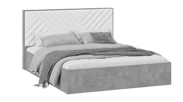 Кровать спальная Хилтон Тип 1 (Ателье светлый/Белый) в Глазове
