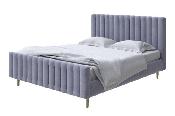 Кровать в спальню Madison 200x200, Велюр (Casa Благородный серый) в Сарапуле - изображение