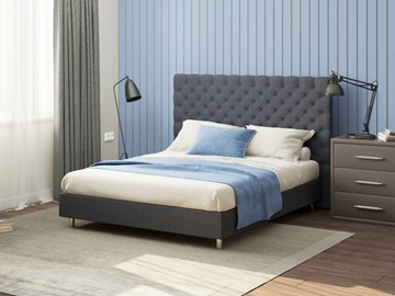 Кровать 2-спальная Proson Paris Boxspring Standart 200х200, Рогожка (Savana Grey (серый)) в Сарапуле