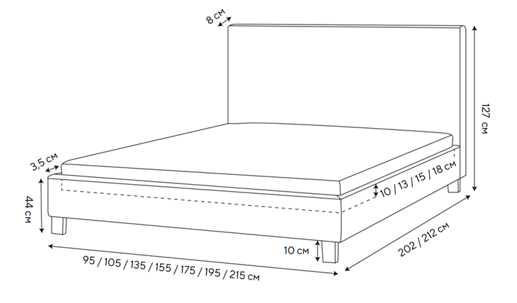 Кровать 2-х спальная Routa 200х200, Велюр (Monopoly Мятный лёд (670)) в Сарапуле - изображение 1