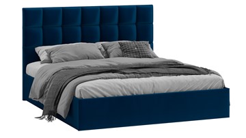 2-спальная кровать с подъемным механизмом Эмбер (Велюр Confetti Blue) в Глазове